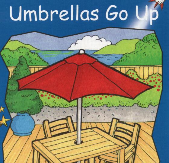 《Umbrellas Go Up》红火箭分级绘本pdf资源免费下载