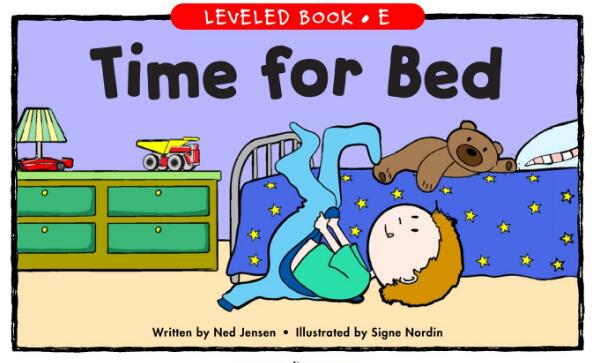 《Time for Bed》RAZ分级绘本pdf电子版资源及翻译