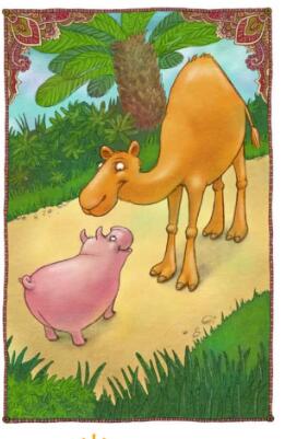 《The Camel and the Pig》英语绘本翻译及pdf资源下载