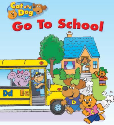 《Cat and Dog Go to School》少儿英语绘本pdf资源下载