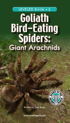 raz Z级阅读Goliath Bird-Eating Spiders Giant Arachnids绘本PDF+音频资源免费下载