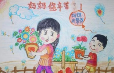 怎样画妈妈节日快乐的简笔画